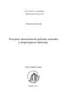 prikaz prve stranice dokumenta Procjena zdravstvenih potreba ovisnika u dugotrajnom liječenju