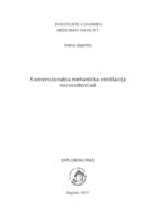 prikaz prve stranice dokumenta Konvencionalna mehanička ventilacija novorođenčadi