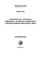 prikaz prve stranice dokumenta Kontrolirani rast - privremena epifizeodeza - po Stevensu ("eight plate") u liječenju aksijalnih deformacija u djece