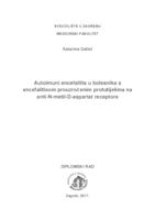 prikaz prve stranice dokumenta Autoimuni encefalitis u bolesnika s encefalitisom prouzročenim protutijelima na anti-N-metil-D-aspartat receptore