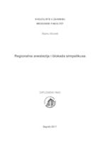 prikaz prve stranice dokumenta Regionalna anestezija i blokada simpatikusa