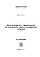 prikaz prve stranice dokumenta Uloga proteina GLI u razvoju seroznih karcinoma jajnika visokog i niskog stupnja malignosti