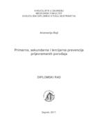 prikaz prve stranice dokumenta Primarna, sekundarna i tercijarna prevencija prijevremenih porođaja