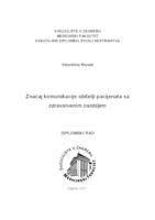 prikaz prve stranice dokumenta Značaj komunikacije obitelji pacijenata sa zdravstvenim osobljem