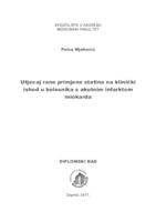 prikaz prve stranice dokumenta Utjecaj rane primjene statina na klinički ishod u bolesnika s akutnim infarktom miokarda