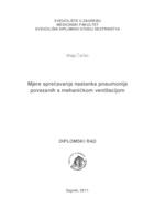 prikaz prve stranice dokumenta Mjere sprečavanja nastanka pneumonija povezanih s mehaničkom ventilacijom