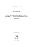 prikaz prve stranice dokumenta Uloga i značenje Specijalne bolnice Duga Resa u razvoju palijativne skrbi u Hrvatskoj