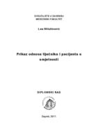 prikaz prve stranice dokumenta Prikaz odnosa liječnika i pacijenta u umjetnosti