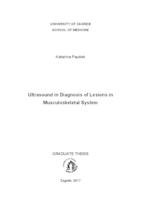 prikaz prve stranice dokumenta Ultrasound in diagnosis of lesions in musculoskeletal system