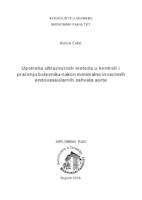 prikaz prve stranice dokumenta Upotreba ultrazvučnih metoda u kontroli i praćenju bolesnika nakon minimalno invazivnih endovaskularnih zahvata aorte