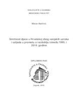 prikaz prve stranice dokumenta Smrtnost djece u Hrvatskoj zbog vanjskih uzroka i ozljeda u prometu u razdoblju između 1995. i 2014. godine