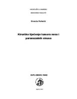 prikaz prve stranice dokumenta Kirurško liječenje tumora nosa i paranazalnih sinusa