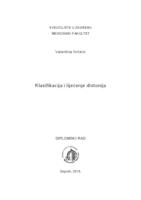 prikaz prve stranice dokumenta Klasifikacija i liječenje distonija