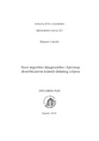 prikaz prve stranice dokumenta Novi algoritmi dijagnostike i liječenja divertikularne bolesti debelog crijeva
