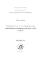 prikaz prve stranice dokumenta Profesionalni stres i sindrom sagorijevanja u djelatnika intenzivne psihijatrijske skrbi i hitne medicine