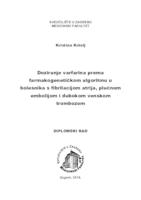 prikaz prve stranice dokumenta Doziranje varfarina prema farmakogenetičkom algoritmu u bolesnika s fibrilacijom atrija, plućnom embolijom i dubokom venskom trombozom
