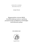 prikaz prve stranice dokumenta Dijagnostička točnost NICE klasifikacijskog sustava optičkog prepoznavanja prediktivne morfologije kolorektalnih polipa