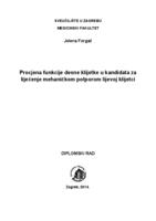 prikaz prve stranice dokumenta Procjena funkcije desne klijetke u kandidata za liječenje mehaničkom potporom lijevoj klijetci