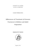 prikaz prve stranice dokumenta Differences of treatment of forearm fractures in children and adult population