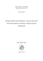 prikaz prve stranice dokumenta Uloga proteina Smoothened u razvoju seroznih karcinoma jajnika visokog i niskog stupnja malignosti