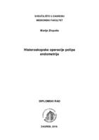 prikaz prve stranice dokumenta Histeroskopske operacije polipa endometrija