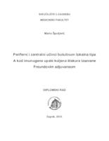 prikaz prve stranice dokumenta Periferni i centralni učinci botulinum toksina tipa A kod imunogene upale koljena štakora izazvane Freundovim adjuvansom