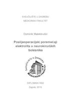 prikaz prve stranice dokumenta Poslijeoperacijski poremećaji elektrolita u neurokirurških bolesnika