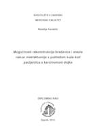 prikaz prve stranice dokumenta Mogućnosti rekonstrukcije bradavice i areole nakon mastektomije s poštedom kože kod pacijentica s karcinomom dojke