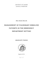 prikaz prve stranice dokumenta Management of pulmonary embolism patients in the emergency department setting