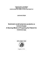 prikaz prve stranice dokumenta Sestrinski model pripreme pacijenata za kolonoskopiju