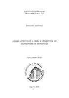 prikaz prve stranice dokumenta Uloga umjetnosti u radu s oboljelima od Alzheimerove demencije