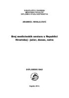 prikaz prve stranice dokumenta Broj medicinskih sestara u Republici Hrvatskoj - jučer, danas, sutra