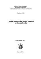 prikaz prve stranice dokumenta Uloga medicinske sestre u zaštiti oralnog zdravlja