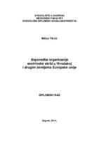 prikaz prve stranice dokumenta Usporedba organizacijske sestrinske skrbi u Hrbatskoj i drugim zemljama Europske unije