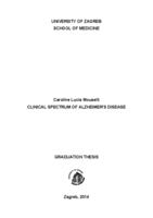 prikaz prve stranice dokumenta Clinical spectrum of Alzheimer's disease