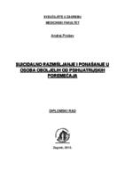 prikaz prve stranice dokumenta Suicidalno razmišljanje i ponašanje u osoba oboljelih od psihijatrijskih poremećaja