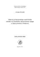 prikaz prve stranice dokumenta Utjecaj primopredaje sestrinske službe na kvalitetu zdravstvene njege u Općoj bolnici Vinkovci