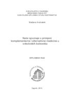 prikaz prve stranice dokumenta Naše spoznaje o primjeni komplementarne i alternativne medicine u onkoloških bolesnika