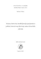 prikaz prve stranice dokumenta Akutna bubrežna insuficijencija pacijenata u jedinici intenzivnog liječenja nakon kirurških zahvata