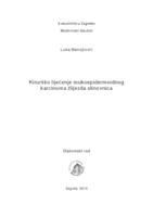 prikaz prve stranice dokumenta Kirurško liječenje mukoepidermoidnog karcinom žlijezda slinovnica