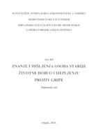 prikaz prve stranice dokumenta Znanje i mišljenja osoba starije životne dobi o cijepljenju protiv gripe