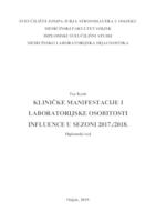 prikaz prve stranice dokumenta Kliničke manifestacije i laboratorijske osobitosti influence u sezoni 2017/2018