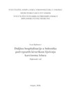 prikaz prve stranice dokumenta Duljina hospitalizacije u bolesnika podvrgnutih kirurškom liječenju karcinoma želuca.