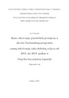 prikaz prve stranice dokumenta Rano otkrivanje patoloških promjena u okviru Nacionalnog programa ranog otkrivanja raka debelog crijeva od 2015. do 2019. godine u Osječko-baranjskoj županiji