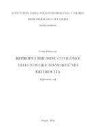 prikaz prve stranice dokumenta Reproducibilnost citološke dijagnostike dismorfičnih eritrocita