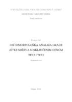 prikaz prve stranice dokumenta Histomorfološka analiza građe jetre miševa s isključenim genom TFF2 i TFF3