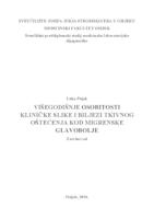 prikaz prve stranice dokumenta Višegodišnje osobitosti kliničke slike i biljezi tkivnog oštećenja kod migrenske glavobolje