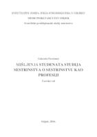 prikaz prve stranice dokumenta Mišljenja studenata sestrinstva o sestrinstvu kao profesiji