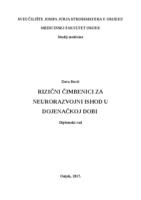 prikaz prve stranice dokumenta Rizični čimbenici za neurorazvojni ishod u dojenačkoj dobi