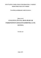 prikaz prve stranice dokumenta Kvaliteta života oboljelih od Parkinsonove bolesti korisnika LCIG sustava